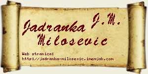 Jadranka Milošević vizit kartica